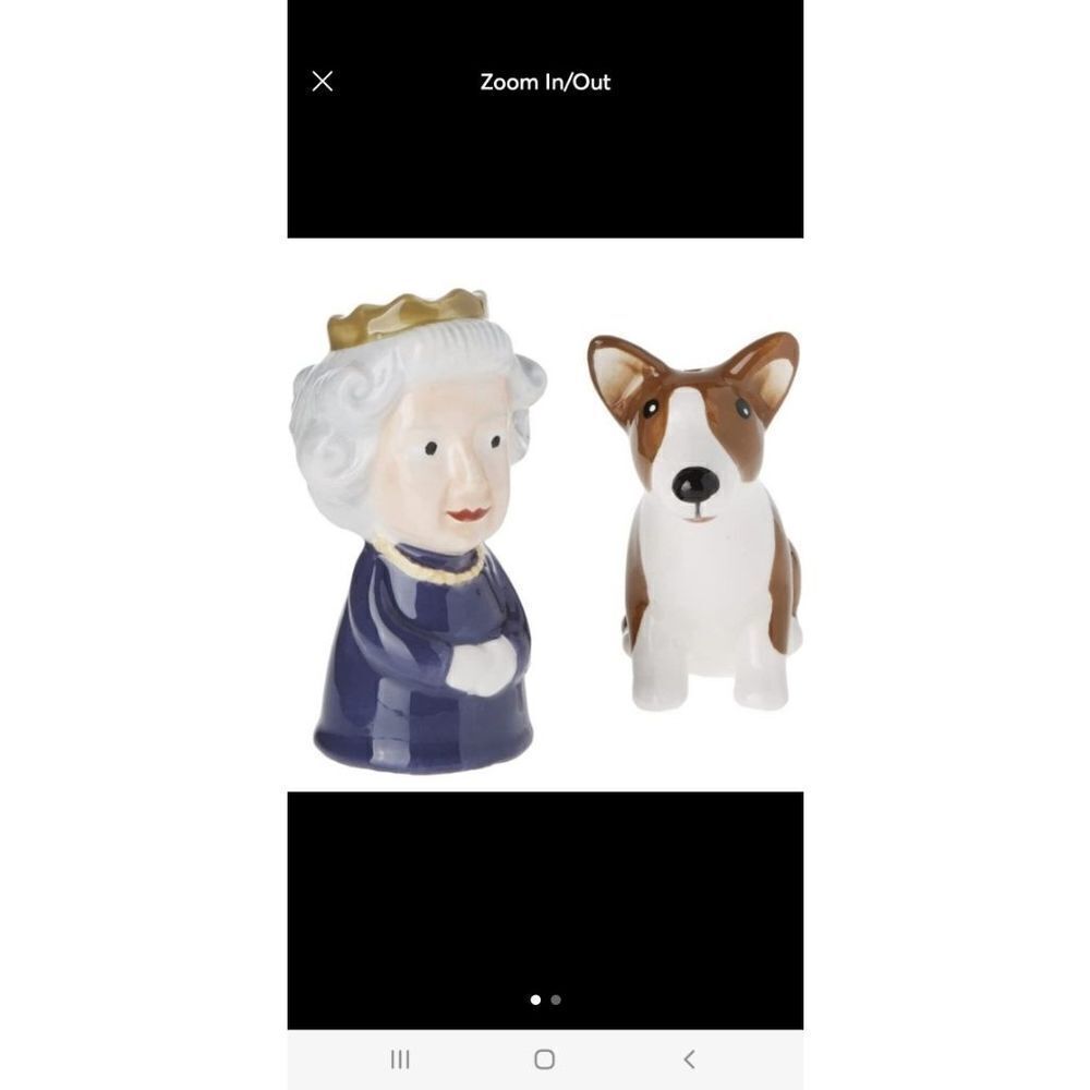 COPY - Queen and Corgi salt and pepper shakers